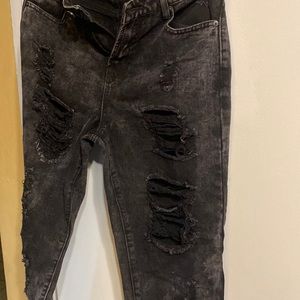 Ripped denim jeans